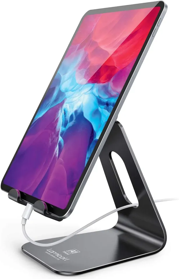 Lamicall Adjustable Cell Phone Stand, Desk Phone Holder, Cradle, Dock,  Compatible with Phone 12 Mini 11 Pro Xs Max XR X 8 7 6 Plus SE Charging,  Office