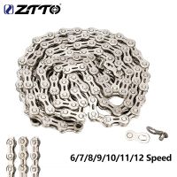 ZTTO Bicycle Silver Chain 7s 8s 9s 10s 11s 12s Speed Chain High Quality Durable Single Speed Chain with Missing Link Connector