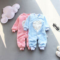 ฤดูหนาวชายหญิงแขนยาว Onesie ทารกแรกเกิดเวอร์ชั่นเกาหลีของหมีน้อยน่ารัก Facecloth Soft Loungewear ทารกแรกเกิด