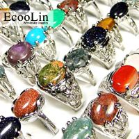 【YF】☃✣♚  15Pcs Fashion Mixed Stone Ladies Rings Jewelry Wholesale Lots LR020