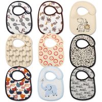 【CC】 3pcs/set Cotton Baby Bibs Burp Cloths Newborn Feeding Children Print Boy Eating Kids Scarf