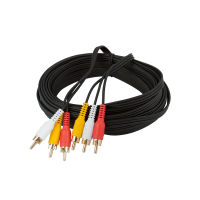 สายสัญญาณเสียง สาย 3RCA ออก 3RCA (ขาว, เหลือง, แดง) ยี่ห้อ MACNUS รุ่น HC1304  รับประกัน 1ปี