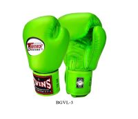 Twins special  Boxing Gloves BGVL-3 Green 8,10,12,14,16 oz Muay Thai Sparring MMA K1 นวมซ้อมชกทวินส์ สเปเชี่ยล สีเขียว หนังแท้ 100%