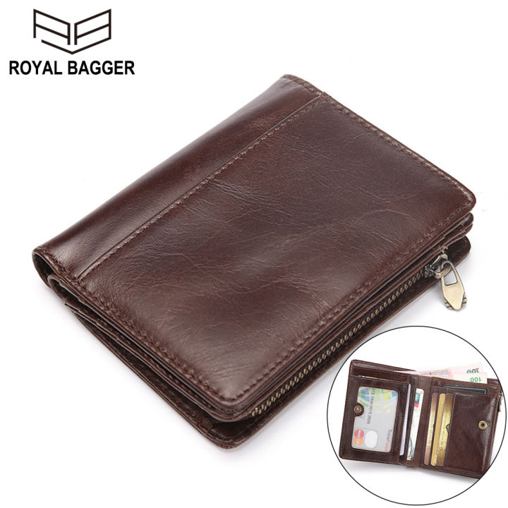 Royal Bagger New Short Wallet Purse For Men Genuine Cow Leather Retro ...