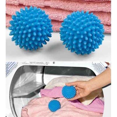 ลูกบอลซักผ้า Dryer Balls ผ้าไม่พันกัน ลูกบอลถนอมผ้า บอลซักผ้า นุ่มและแห้งไว 1 แพ็ค มี 2 ชิ้น