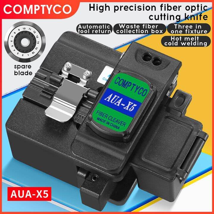 Comptyco Aua X Fiber Cleaver Ftth Cold Hot Melt Connection Optical