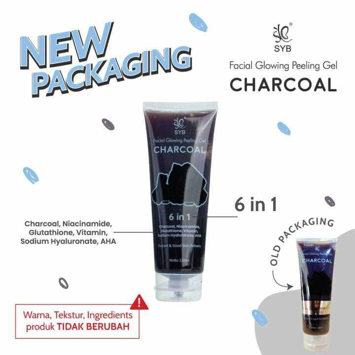 SYB Facial Glowing Peeling Gel Charcoal 130 ml Lazada Indonesia