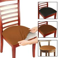 1Pcs Spandex Dining Room Chair Seat Covers Removable Washable Elastic Cushion Covers for Oblong Square Round Chair Dining Chair