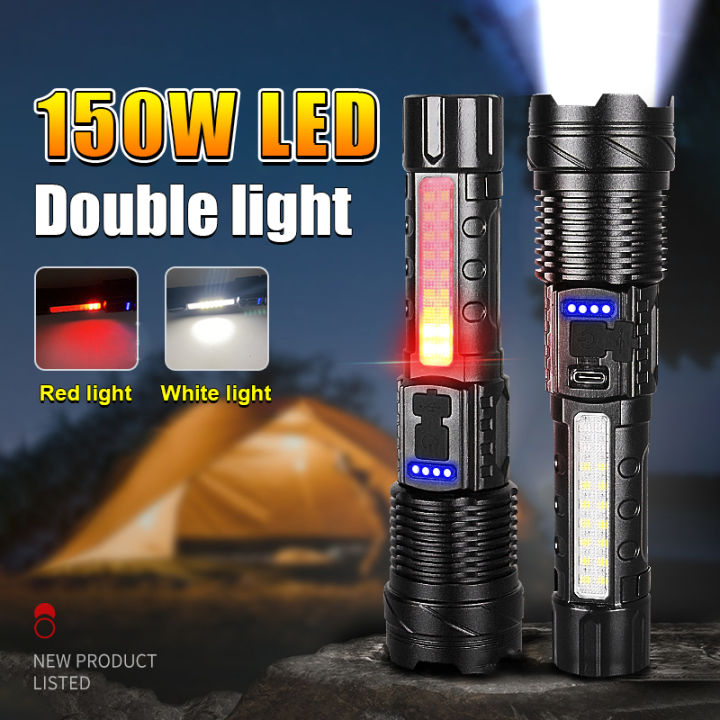 xhp50-ledไฟฉายพลังสูง-usb-ซูมแอลอีดีไฟฉายไฟสำหรับการตั้งแคมป์-7-mode-flashlight-อลูมิเนียมอัลลอยด์-usbไฟฉายแบบชาร์จ-มีไฟกระพริบ-ไฟฉายซูมได-1500-เมตรไส้ตะเกียง-สร้างขึ้นในแบตเตอรี่ไฟฉายแบบพกพา-7-โหมดแส