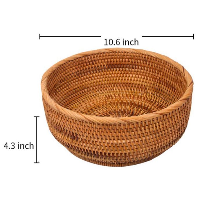 natural-rattan-round-fruit-basket-wicker-tabletop-bread-serving-tray-weaving-food-storage-bowls-large-1pcs