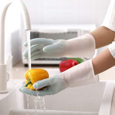 Dish Washing Gloves Wont Break Gloves Waterproof Rubber Latex Gloves Kitchen Durable Cleaning Windows Housework Chores Tools Safety Gloves