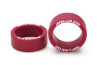 95140 TAMIYA Mini 4WD Low Friction Small Dia. Low Profile Tire (Maroon, 2pcs.)