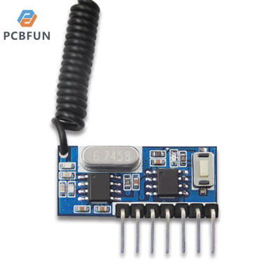 pcbfun Mhz RF โมดูลไร้สาย433ตัวรับสัญญาณและตัวส่งสัญญาณโมดูลรับสัญญาณควบคุมระยะไกล