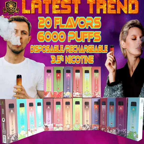 LEGIT MIGHTY KING Rechargeable Disposable PUFF PLUS 6000 Puffs