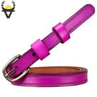 Narrow genuine leather belts for women Fashion Pin buckle waist belt female for jeans Cow skin girdle for dresses width 2.3 cm