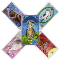 【YF】 Cute Cat Tarot Cards A 78 Deck Oracle English Visions Divination Edition Borad Playing Games