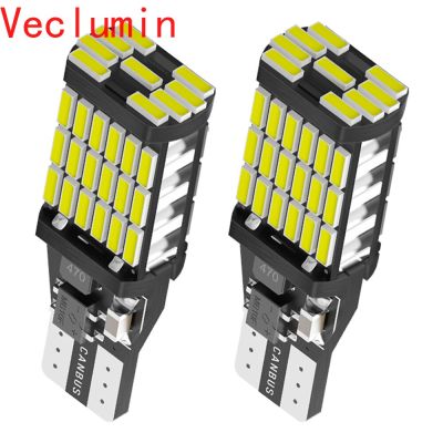 หลอดไฟ W16W LED T15ไฟสัญญาณรถหลอดไฟ LED 12V สีขาวสำหรับรถยนต์โคมไฟแบบสะท้อน OBC ข้อผิดพลาด906 LED 912ไม่มีข้อผิดพลาด