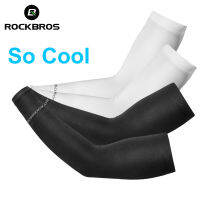 ROCKBROS แขนแขนวิ่งอุปกรณ์ตกปลาครีมกันแดดแขนปกฤดูร้อนเย็นไนล่อนแขนกีฬากลางแจ้งขี่จักรยานอุปกรณ์