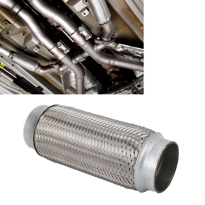 Exhaust Bellows Rust‑proof Universal Stainless Steel Durable 2.5x8in