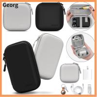 GEORG ที่จัดระเบียบของ เคสที่ชาร์จ แบบพกพาได้ อุปกรณ์เสริมอิเล็กทรอนิกส์ กระเป๋าเก็บของดิจิตอล กระเป๋าสายหูฟัง กระเป๋าสาย USB