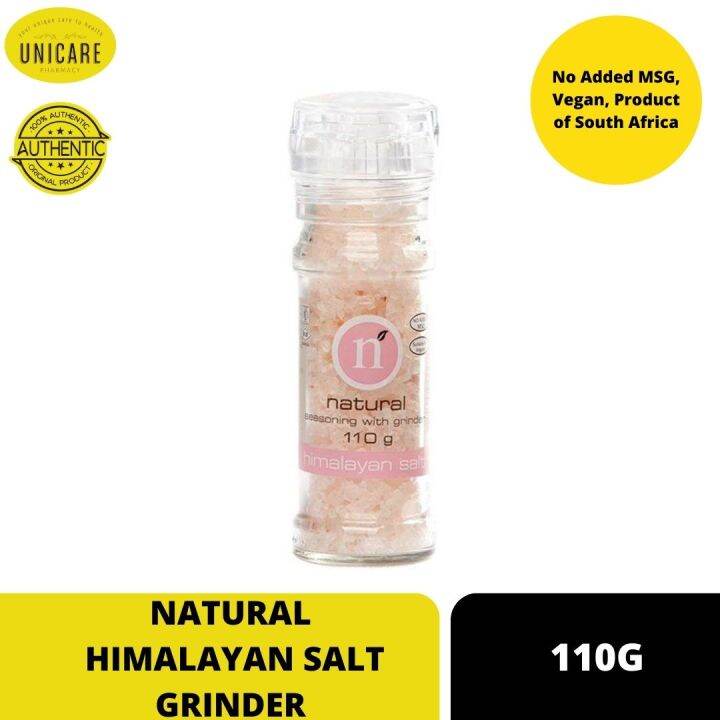 NATURAL HIMALAYAN SALT GRINDER 110G. No Added MSG, Vegan Lazada