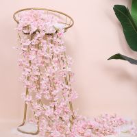 hotx【DT】 blossom Rattan Wedding Arch decoration Vine Artificial flowers decor Silk wall Hanging Garland Wreath