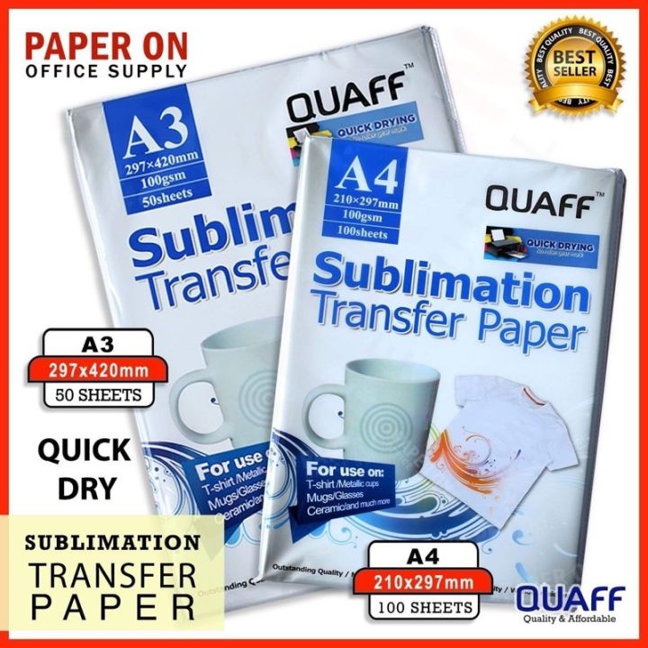 Stationery and Office Supplies Sublimation Transfer Paper A4 size (100sheets)  A3 (50sheets)