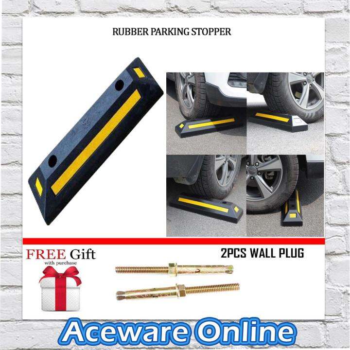 53CM RUBBER CURB PARKING BLOCK WHEEL STOPPER Lazada