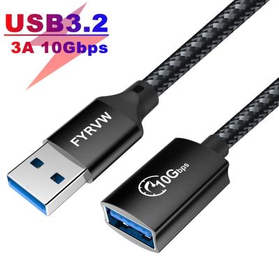 USB Extender Cable 10Gbps Extension Cable USB3.2 USB3.0 Flash Drive Cable for PC Keyboard Webcam GamePad Data USB OTG HUB Cord USB Hubs