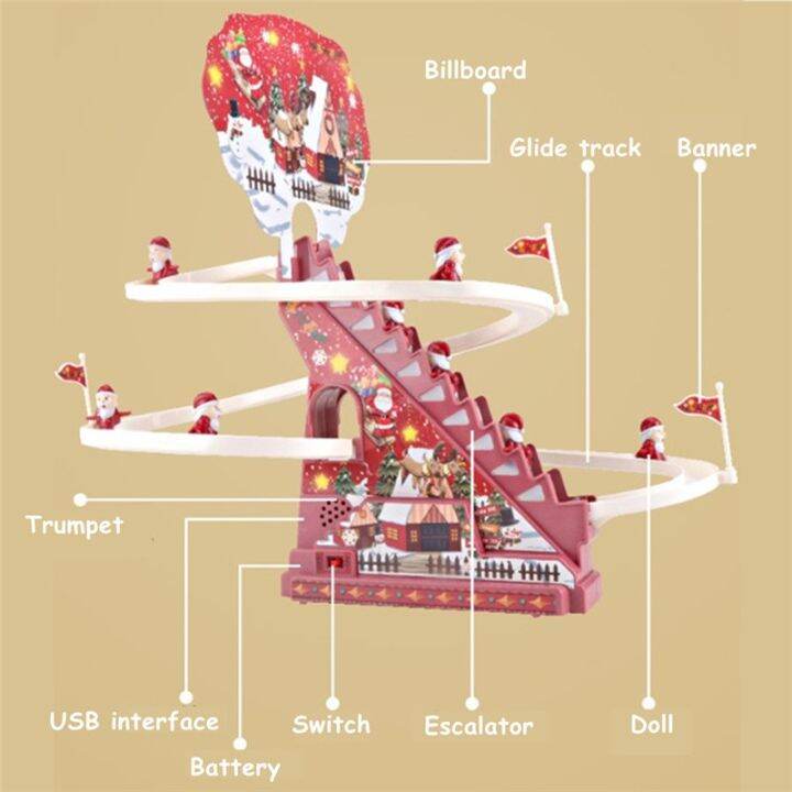 smilewil-บันไดปีนเขาซานตาคลอส-สไลเดอร์-ของเล่นไฟฟ้า-ของเล่นซานต้า-santa-claus-ปีนบันได-ของเล่นเด็ก-ของขวัญคริสต์มาส