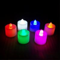 20PCS Flameless LED Tea Lights Candles Battery Powered Coloful Electronic Candles Lamp Tealight For Birthday Wedding Home Decor