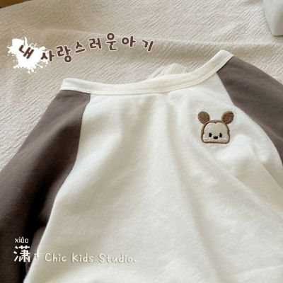 [ส่งของ][Babycat] พร้อมส่ง เสื้อยืดแขนยาว ปักลายการ์ตูน สไตล์เกาหลี ญี่ปุ่น ฤดูใบไม้ผลิ ฤดูใบไม้ร่วง สําหรับเด็กผู้ชาย เด็กผู้หญิง 2023