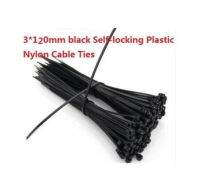 100Pcs 120mm x 3 mm Self Locking Wire Cable Zip Tie Cord Wrap Nylon Plastic white Fasten strap Cable Management