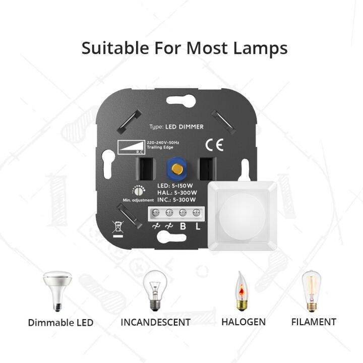 worth-buy-สวิทช์หรี่ไฟติดผนังขอบท้ายรถมาตรฐาน-eu-ac-220-240v-5w-150w-สำหรับไฟ-led