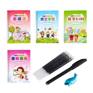 4 Books/Set Children's Groovd Magic Copybook Grooved Handwriting Book  Practice Magic Copybooks Groovd Libros Livros