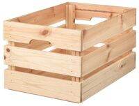 KNAGGLIG Box, pine, 46x31x25 cm (คนักกลิก กล่องไม้, ไม้สน, 46x31x25 ซม.)