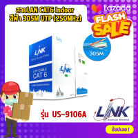 สายLAN CAT6 Indoor สีฟ้า 305M UTP (250MHz) Inter link รุ่น US-9106A