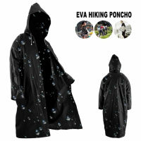 ผู้ชายกลางแจ้งเสื้อกันฝนชุดกันฝน EVA ผ้าเสื้อกันหนาวหมวกยาวฝนกันน้ำกลางแจ้งเดินป่าท่องเที่ยวตกปลาปีนเขาเสื้อกันฝน