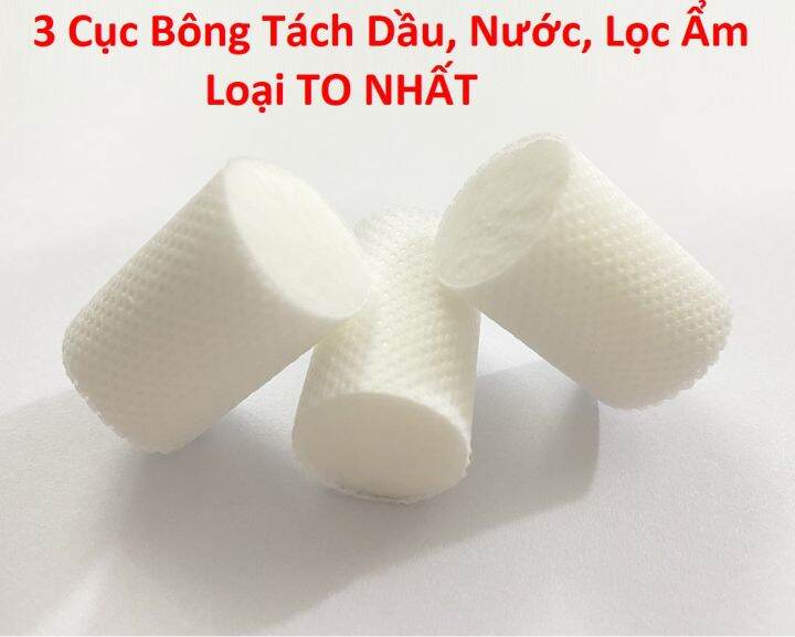 Combo 3 Lõi Bông đặc biệt (Cỡ TO ĐẠI) dùng để tách dầu, nước, lọc ẩm ...