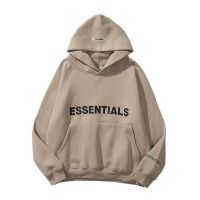 《Qinghe Yi Fang》 ESSENTIALS Hoodie ผู้ชายผู้หญิง O Versize ที่มีคุณภาพที่ดีที่สุด Essentials เสื้อ Kanye West ฮิปฮอปสตรีผ้าฝ้ายที่สำคัญเสื้อสวมหัว