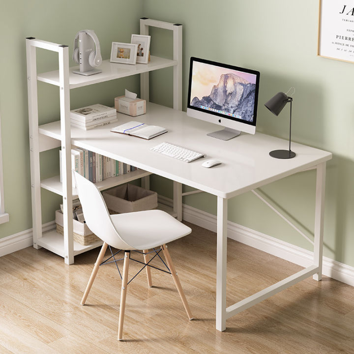 house-charm-โต๊ะ-โต๊ะทำงาน-โต๊ะคอม-โต๊ะคอมพิวเตอร์-ออฟฟิศ-ชั้นวางหนังสือ-computer-desk-โต๊ะเขียนหนังสือ-โต๊ะอ่านหนังสือ-ชั้นวางหนังสือ-4-ชั้น