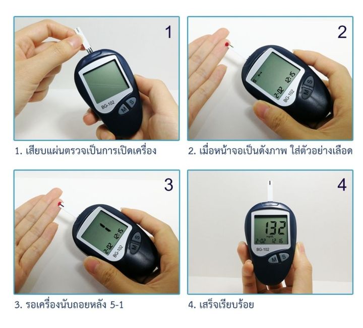 แผ่นตรวจน้ำตาล-แผ่นตรวจเบาหวาน-สำหรับเครื่อง-sejoy-รุ่น-bg-102-พร้อมส่ง-กล่องละ-25-แผ่น