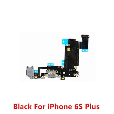 ชิ้นส่วนซ่อมที่ชาร์จ Usb ช่องเสียบปลั๊กตัวเชื่อมต่อแท่นพร้อมไมค์ไมโครโฟนริบบิ้นสายเคเบิ้ลยืดหยุ่นสำหรับ Iphone 6 6S 7 8 Plus 5S Se