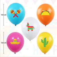 25Pcs Mexican Balloon Theme Party Set Decoration Alpaca Cactus Balloon Combination Childrens Birthday Party