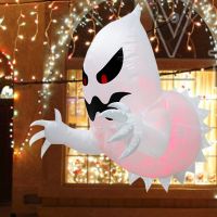 1Mx0.9M Halloween Inflatable Ghost Horror Window Ghost Foldable Balloon Outdoor Courtyard Garden Decoration Party Tool