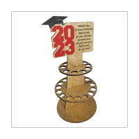 Wooden Money Holder, Greeting Cards Cash Holder,Graduation Gifts, Idea Gift for Graduation Party Supplies