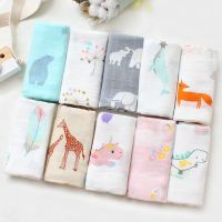 60x60CM Double bamboo cotton gauze square towel baby spit towel face towel muslin handkerchief baby bath towel newborn towel