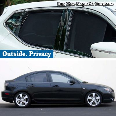 กรอบแผ่นกรองแสงติดรถยนต์กระจกหน้าแม่เหล็กม่านบังแดดอุปกรณ์เสริมสำหรับ Mazda 3 MAZDA3 BK 2003 - 2009 Hatchback