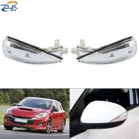 ZUK กระจกมองหลังสำหรับรถยนต์ Pengulang Sinyal ไฟ LED สำหรับ Mazda 3 BL 2008-2014สำหรับ Mazda 6 GH 2007-2015ตัวบ่งชี้ไฟกระพริบ