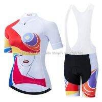 ┅❃○ Women Breathable Bicycle Cycling Clothing MTB Road Bike Jersey Clothes Set with 3D Padded Pants